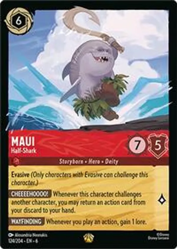 Disney LCG マウイ 124/204 Maui - Half-Shark • Azurite Sea (6) #124/204